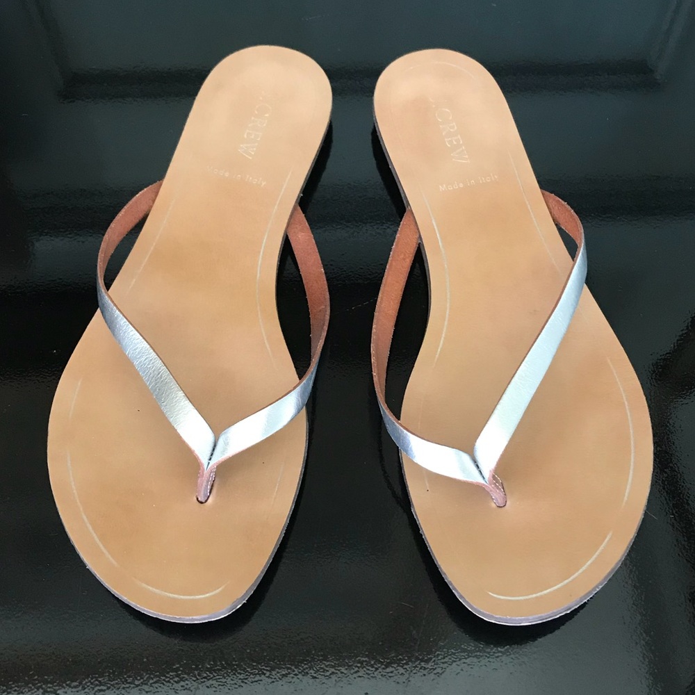 JCREW SILVER SANDALS